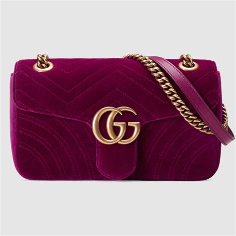 gucci marmont velluto fucsia|Gucci Marmont medium clutch.